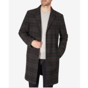 Tommy Hilfiger Men's Addison Wool-Blend Trim Fit Overcoat